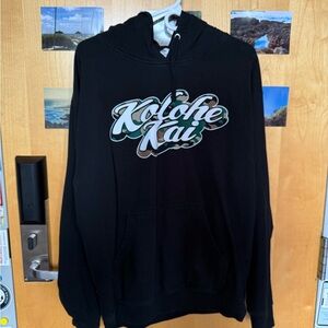 Black Lightweight Shirt Jacket with Kolohe Kai Logo